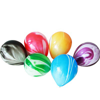Ensemble de ballons en latex épaissi de 10 pouces, 2,2 g, écologiques, durables, en agate marbrée, confettis, pour la décoration de mariage, d'anniversaire ou de fête
