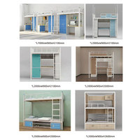 Lit superposé en métal moderne, durable, blanc, de luxe, pour dortoir, hôtel, jeunes, adultes, configurations double, triple, et grand lit sur grand lit