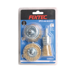 ชุดแปรงลวดทำความสะอาดแบบติดสว่าน FIXTEC รุ่นประสิทธิภาพสูง 3 ชิ้น FAWB031 แปรงลวด FAWB031 - Product Image 5