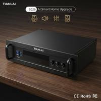 Prosesor Audio PA Digital Tianlai 2026 AI Smart Home Upgrade Rak Mount Dengan Pengatur Gain, Tombol Nav, dan Layar untuk Studio Grosir
