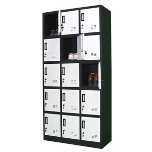 Casiers pour le personnel de l'école et du gymnase Armoire de rangement en métal industriel en acier à 15 portes pour le personnel et la salle de sport - Product Image 2