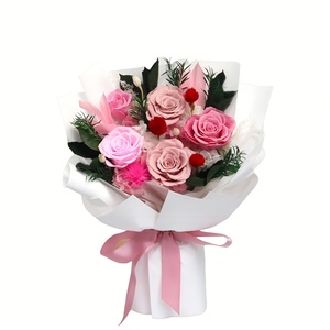 <span class=keywords><strong>Bouquet</strong></span> Immortel 5 <span class=keywords><strong>Fleurs</strong></span> <span class=keywords><strong>Séchées</strong></span> et Naturelles Fait Main Écologique Transfrontalier pour la Saint-Valentin Noël Anniversaire Cadeau - Product Image 5