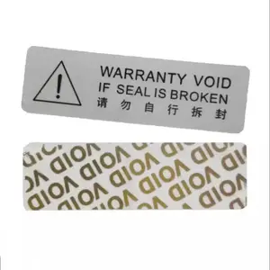 Custom Hologram Void Stickers Scratch off Tamper Evident Seal labels Warranty Sticker Holographic Void If Tampered
