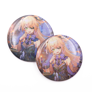 Tùy chỉnh genshin tác động huy hiệu tinplate huy hiệu Nhà sản xuất tùy chỉnh thực hiện vòng hình kim loại pins nút phù hiệu với an toàn pins - Product Image 2