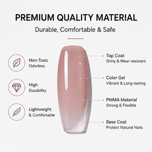 <span class=keywords><strong>Uñas</strong></span> Postizas Pintadas a Mano <span class=keywords><strong>con</strong></span> Degradado <span class=keywords><strong>Rosa</strong></span> Nude y Flores, 100% Hechas a Mano <span class=keywords><strong>con</strong></span> Brillo - Product Image 2