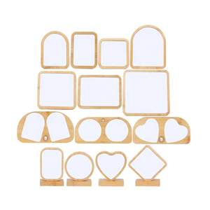 <span class=keywords><strong>Cadre</strong></span> photo <span class=keywords><strong>magnétique</strong></span> en bambou avec plaque photo en aluminium à sublimation 6 couleurs, personnalisable avec logo, pour la maison et le bricolage (DIY) - Product Image 1