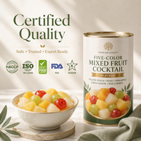 Ingeblikte Fruitcocktail 850g Ananas Kersen in Dikke Siroop ISO Bulk Groothandel Foodservice Blik Export Aanbod