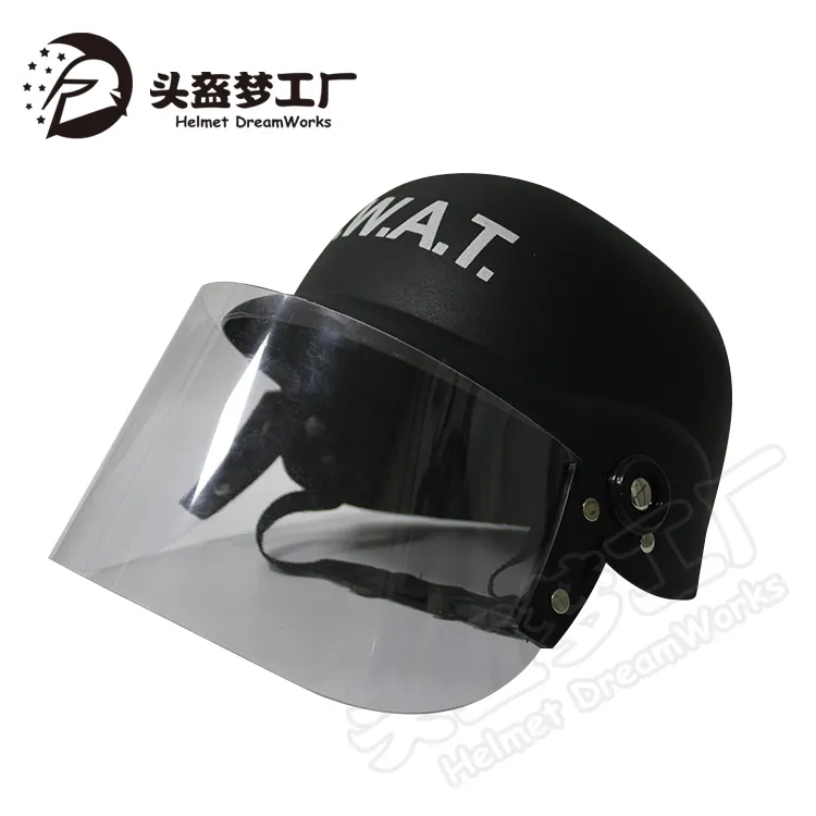 Tiểu Thuyết Cảnh Sát Trẻ Em S.W.A.T. Đội Mũ Bảo Hiểm Với Gấp Visor Trang Phục Phụ Kiện Màu Đen