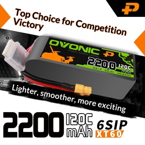 โอโวนิค 2200mAh 120C 4S 6S แบตเตอรี่ลิโป XT60 สำหรับโดรนแข่ง FPV ขนาด 5 นิ้ว - Product Image 2
