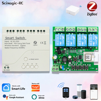 Module de relais intelligent Zigbee 1/2/4 canaux avec télécommande, 12V 24V 220V, contact sec, pour moteur, porte de garage, éclairage, compatible Tuya Home