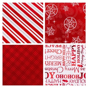 Custom Eco-Friendly Recyclable Christmas <b>Pattern</b> Metallized <b>Paper</b> Roll Red White Snowflake Joy Design Gift Wrapping <b>Paper</b> Double - Product Image 4