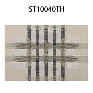 Lignes jacquard teslin pvc tapis de table simple isolation thermique étanche résistant à l'huile antidérapant napperon sous-verre tapis de table - Product Image 5