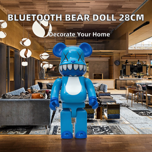 ตุ๊กตาเรซิ่นแฟชั่น KWA BEARBRICK ขนาด 28 ซม. ตัวต่อรูปหมีดุร้าย XX Eye Bluetooth ของตกแต่งบ้าน 400% - Product Image 2