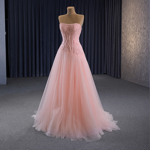 Robes de princesse élégantes en dentelle sans manches roses pour femmes, soirée Jancember RSM222130 - Product Image 5