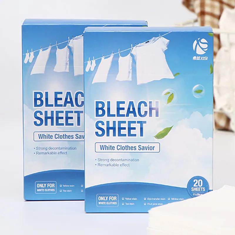Bleach Vel Wasmiddel Efficiënte Stof Cleaning Bleach Lakens Voor Wit Textiel