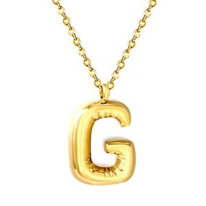 Collar con Nombre Personalizado, Joyería de Acero Inoxidable 316, Chapado en Oro, Resistente al Agua, Letra Inicial en Forma de Burbuja - Product Image 6