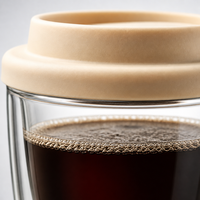 Tasses à café en verre à double paroi personnalisées, transparentes, isolées, en borosilicate, pour espresso, latte, thé