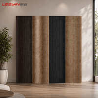 Panneaux acoustiques en bois pour plafond, MDF écologique, insonorisant, décoration murale, panneaux muraux en bois noir, panneaux acoustiques décoratifs