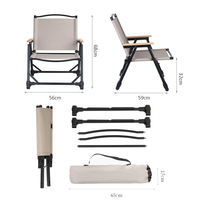 Chaise de camping pliable en alliage d'aluminium robuste avec accoudoirs, personnalisable avec logo, par le fabricant E-RIKE