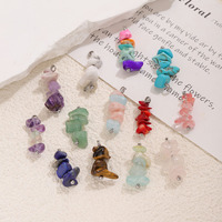 Pendentifs et breloques électroplaqués en acier inoxydable, minimalistes, en forme de cœur, avec pierres de naissance des douze signes du zodiaque et gravier de cristal irrégulier