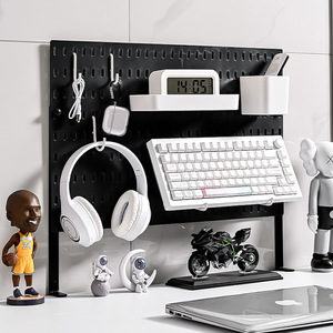 Pegboard <b>Desktop</b> Organizer Standing Type 6 Layer Multi-purpose Office Storage <b>Shelf</b> For Home Study Dormitory - Product Image 3