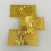 7 Designs Billets de banque factices Euro à feuille d'or 5 10 20 50 100 200 500 Euro, Cadeaux du Nouvel An, Argent de jeu