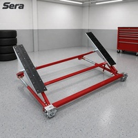 Sera Mini-élévateur à ciseaux automatique portable à quatre montants, hydraulique en acier, inclinable à faible hauteur, pour garage domestique et usage en magasin