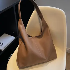 Large Capacity Bag For Women 2024 New Soft Leather Underarm Single Shoulder Bun Mother Ladies Tote Bags