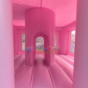 Outdoor party kids jumping wedding bouncer commercial bounce house inflatable royal pink castle - Product Image 6
