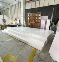 Plateforme de scène en acrylique pour salle de réception intérieure et extérieure, plancher de danse rectangulaire avec marche, à vendre