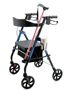 Rolator lipat Senior ergonomis, perlengkapan terapi rehabilitasi, rolator jalan tinggi ganda, sandaran kursi ergonomis - Product Image 2