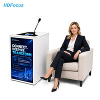 Podio Digital Todo en Uno de 32 Pulgadas con Pantalla Táctil Plegable de 7 Pulgadas, Temporizador, Carga Inalámbrica, OEM, 1 Año de Garantía, Asistente Digital para Presentaciones