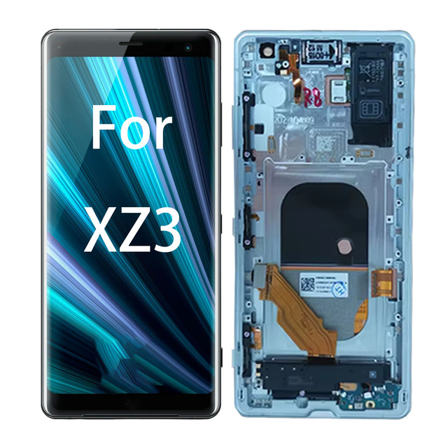 For Sony XZ3 6-Inch OLED Display Touch Screen Digitizer Assembly with Frame Mobile Phone LCDs Replacement Repair Parts