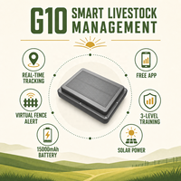 Traceur GPS solaire 4G pour bétail, bovins, vaches, moutons, chèvres, chevaux avec clôture virtuelle