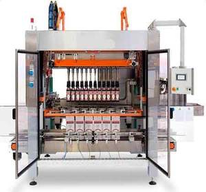 Machine d'emballage, de scellage et de mise en place de cartons pour bière, soda, boissons gazeuses, aliments, lait en poudre, boîtes, bocaux, bouteilles - Product Image 1