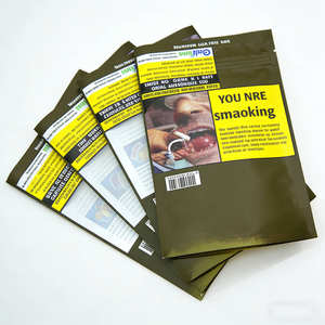 Sac à cigarettes personnalisé en plastique PET de qualité alimentaire de 10 g, résistant à la chaleur, anti-odeurs, avec fermeture éclair pour l'emballage alimentaire - Product Image 1