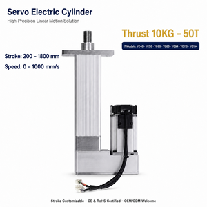 Cylindre <span class=keywords><strong>électrique</strong></span> servo 40 mm de diamètre, poussée 10 <span class=keywords><strong>kg</strong></span>, course <span class=keywords><strong>200</strong></span> mm, actionneur linéaire à vis à billes, haute précision, compact, automatisation - Product Image 1