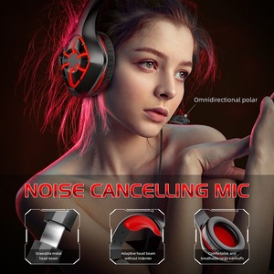 Juego de auriculares con cancelación de ruido Usb de 3,5 Mm con cable, auriculares para juegos de ordenador, auriculares de colores para jugadores con micrófono - Product Image 4