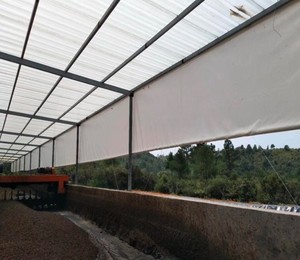 Tenda rotante con tenda a scorrimento manuale tenda a rullo per protezione solare tenda avvolgibile per fattoria impermeabile per <span class=keywords><strong>maiale</strong></span>/pollo - Product Image 6