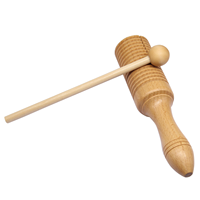 Grattoir à guiro en bois avec maillet, petit et portable, pour l'éducation musicale en classe, instrument de percussion