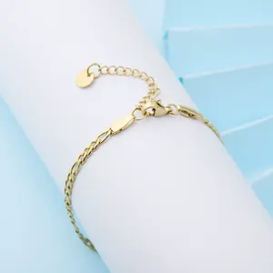 2025 नए सस्ते सोने की प्लेटेड स्टेनलेस स्टील धातु nk लिंक चेन ब्रैसलेट - Product Image 6