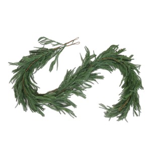 Guirlande artificielle en pin de Norfolk Moriyu 180cm, décorations de Noël en PE pour porte d'entrée, décoration de fêtes - Product Image 3