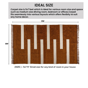 พรมทรงเรขาคณิตที่สง่างามขนาด5x7ฟุตพรมปูพื้น chenille สำหรับห้องนั่งเล่นห้องนอนดีไซน์เนอร์ดูขนาด150x210ซม. - Product Image 2