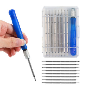 Jeu de tournevis télescopiques à poignée en plastique bleu, en acier au chrome vanadium magnétique, pour outils de réparation de téléphones portables, 3 pièces - Product Image 4