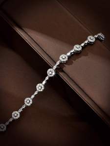 สร้อยข้อมือเทนนิสเซอร์โคเนียทรงกลมสวยงามใหม่2025ชิ้นสำหรับเจ้าสาวงานแต่งงานงานเลี้ยงตอนเย็นเครื่องประดับ B07 - Product Image 6