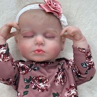 Sunnyfan Nouveau Modèle Transfrontalier W-020LuLu Poupée Reborn de 20 pouces Grande Taille Lavable Jouet Apaisant pour Bébé Réaliste à Habiller en Vinyle