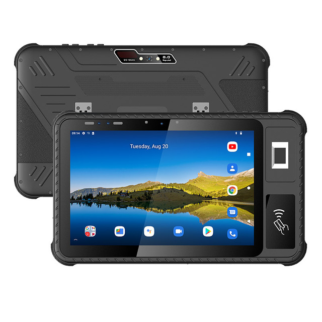 UTAB R1022 Biometric Fingerprint Android 11 IP65 Rugged Tablet with Front NFC Reader 1280x800 Display MT6765 Helio P35 Octa Core