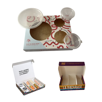 Boîte en papier d'emballage pour sauce piquante en carton sushi fast food jetable personnalisé à emporter