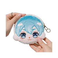 Boneka Plush Desain Kustom Bordir Kapas PP untuk Gantungan Kunci Boneka Kpop Dompet Koin Plush