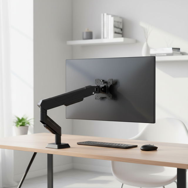New RGB Adjustable Monitor Arm Mount Swing Desk Stand 17"-49" Screen Size 7KG Load Capacity 360+ Rotation Iron Plastic Coated